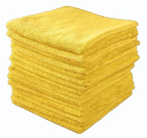 Yellow terry cloth beach towel 